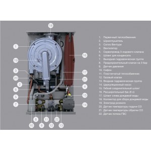 Котел газовый настенный конденс. E.C.A. CONFEO PREMIX 24 HST NG, 1 конт., 24 кВт