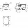 Унитаз подвесной Ideal Standard I.life B, безободковый, легкосъемное сиденье с функц. плав. закрытия