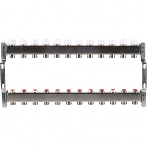 Коллектор из нерж. стали 1"x3/4" ROMMER без расходомеров 12 вых.