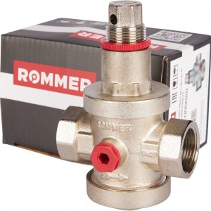 Редуктор давления ROMMER PN25 вн/вн 3/4" с выходом под манометр