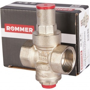 Редуктор давления ROMMER PN16 вн/вн 3/4" с выходом под манометр