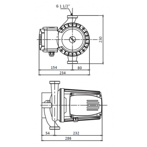 Насос циркуляционный Shinhoo BASIC 25-20 230 с гайками