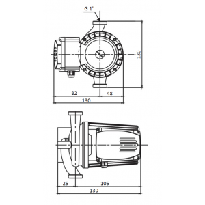 Насос циркуляционный Shinhoo BASIC S 15-6S 130 с гайками