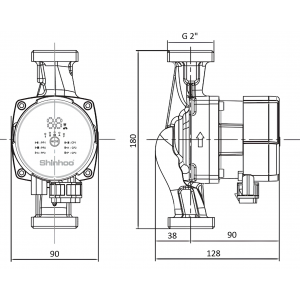 Насос циркуляционный энергоэффективный Shinhoo MASTER S 32-4 с гайками