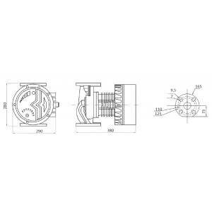 Насос циркуляционный энергоэффективный Shinhoo MEGA S 50-18F, фланцевый 220В