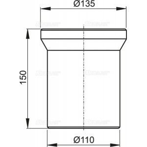 Насадка для унитаза ALСAPLAST Alcadrain 150 мм 