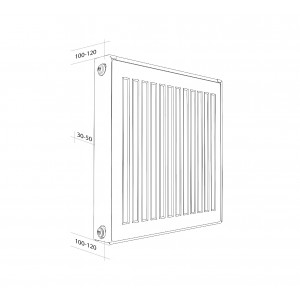 Радиатор панельный Royal Thermo COMPACT C21-300-2500 RAL9016