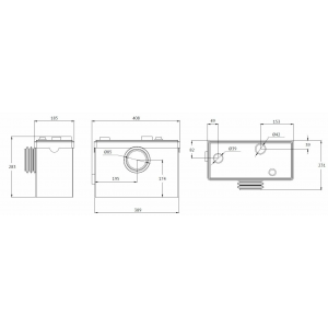 Канализационная насосная станция Unipump SANIVORT 605 M напор 10м