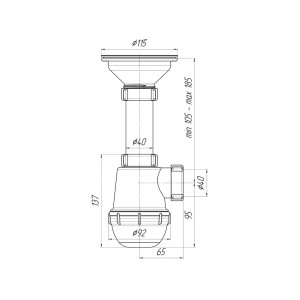 Сифон Ани Грот 3.1/2"*40