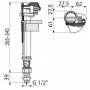 Впускной механизм нижний (с регулир.высоты) 1/2" A17  ALСAPLAST Alcadrain